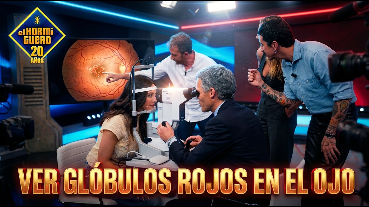 Marrón y el Dr. Hurtado muestran los glóbulos rojos en el ojo